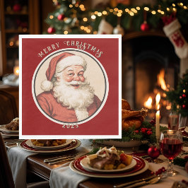 Vintage Retro Santa Pappersservett