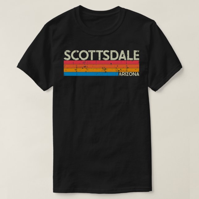 Vintage Retro Scottsdale Arizona Distress T Shirt (Design framsida)