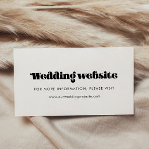 Vintage retro script bröllopswebbplats kort