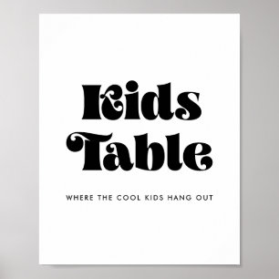 Vintage Retro Script Kids bord-tecken Poster