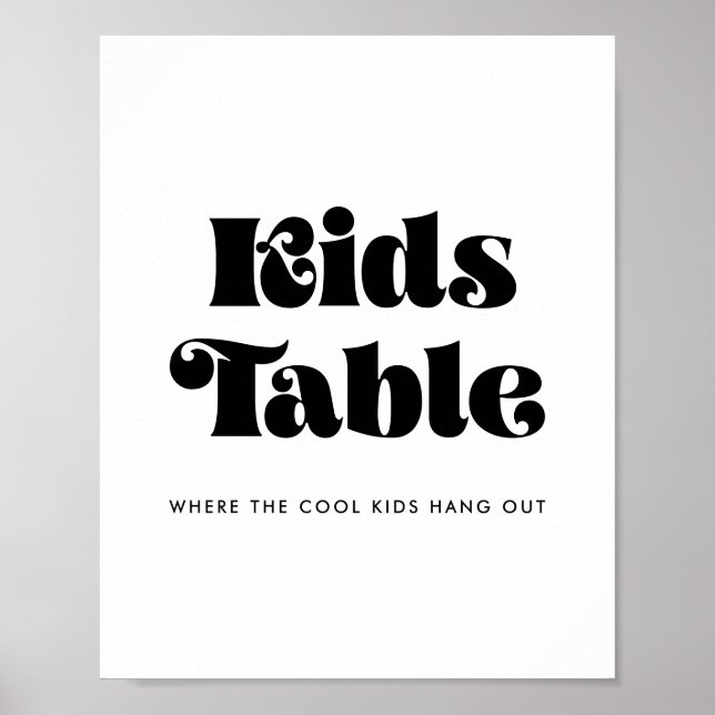 Vintage Retro Script Kids bord-tecken Poster (Framsidan)