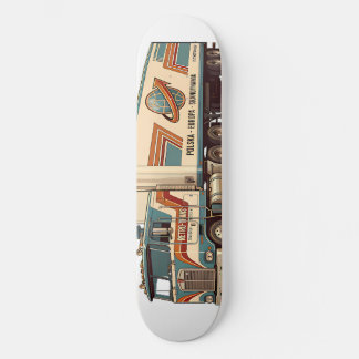 Vintage Retro Semi Truck Kuddcover Mini Skateboard Bräda 18,5 Cm