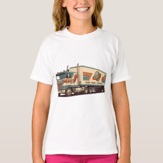 Vintage Retro Semi Truck Kuddcover T Shirt