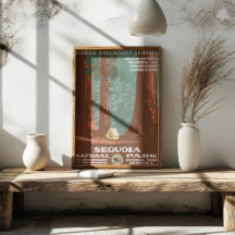 Vintage Retro Sequoia National Park Resa