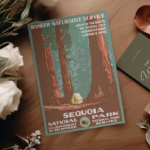 Vintage Retro Sequoia nationalpark Travel