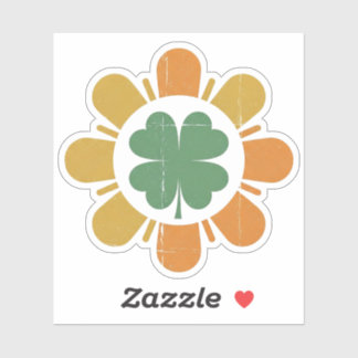 Vintage Retro Shamrock Flower Die-Cut Sticker - 70 Klistermärken