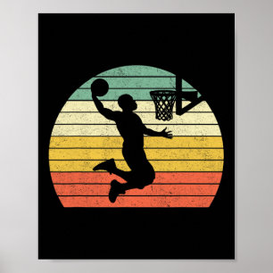 Vintage Retro Sketll Dunk Sunset Colorful Manar Bo Poster