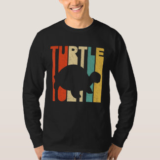 Vintage Retro Sköldpadda Silhuett T Shirt