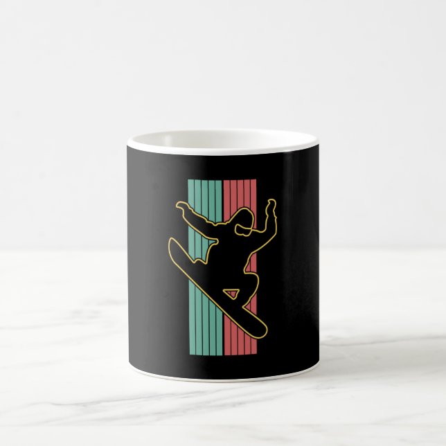 Vintage Retro Snowboarding Kaffemugg (Center)