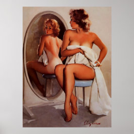 Vintage Retro Sol Tan Pinup flicka Poster