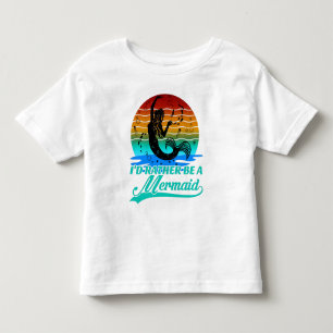 Vintage Retro-solnedgång i stället för Sjöjungfru T Shirt