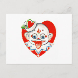 Vintage Retro stängd med ett Valentinkort Tunga ut Helg Vykort