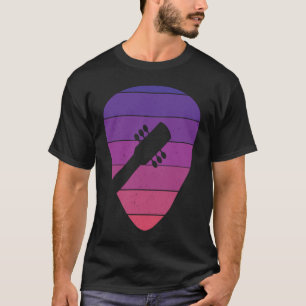 Vintage Retro Sten & Roll Music och Guitar Älskare T Shirt