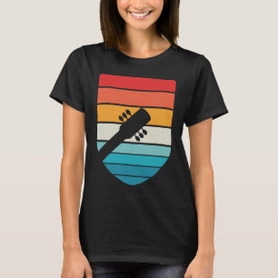 Vintage Retro Sten & Roll Music och Guitar T Shirt
