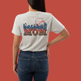 Vintage Retro Stil Baseball Mamma, spelarens Bild T Shirt