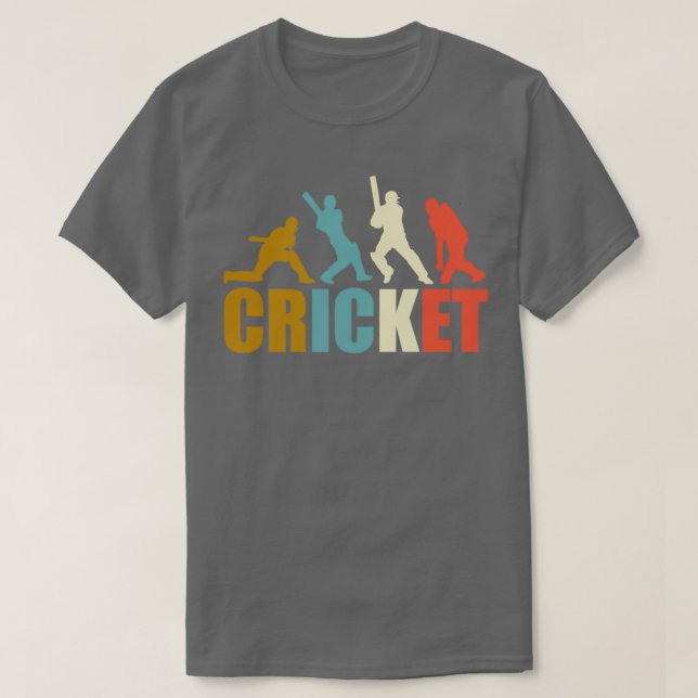 Vintage Retro Stil Cricket T Shirt (Design framsida)