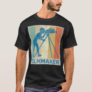 Vintage Retro Stil Filmmaker Camera Photography T Shirt
