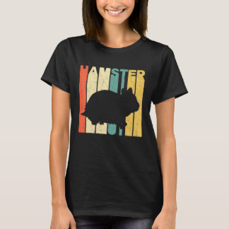 Vintage Retro Stil Hamster Silhouette T Shirt