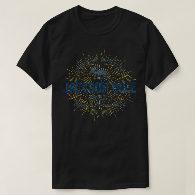 Vintage Retro Stil Jackson Hål T Shirt (Design framsida)
