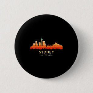 Vintage Retro Stil liggande Sol Skyline Sydney A Knapp