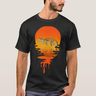 Vintage Retro Stil Ocelot T Shirt