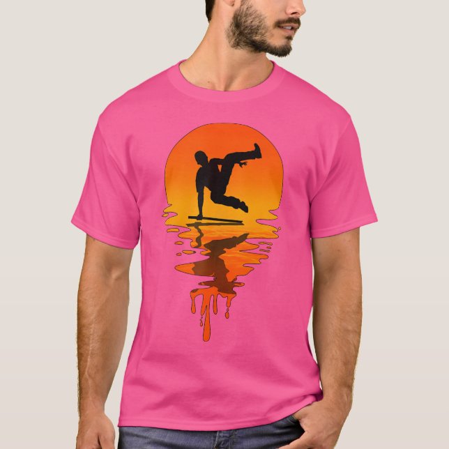Vintage Retro Stil Parkour T Shirt (Framsida)