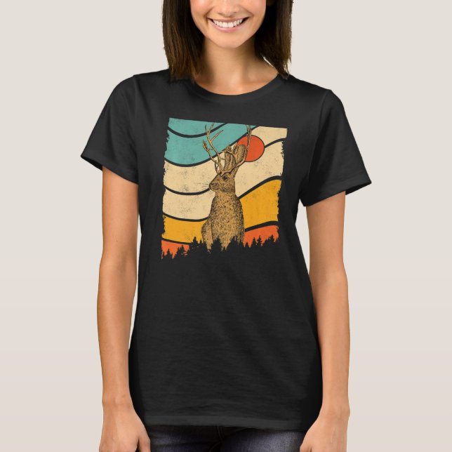 Vintage Retro Stil, sommarparadise Handflatan Träd T Shirt (Framsida)