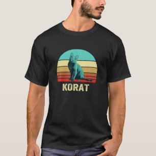 Vintage Retro Stil Sunset Korat Cat T Shirt