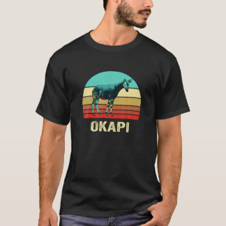 Vintage Retro Stil Sunset Okapi T Shirt