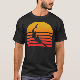 Vintage Retro Stil Sunset Paddlefish T Shirt