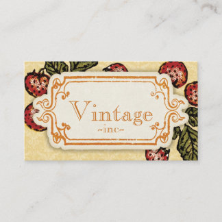 Vintage Retro Strawberry Visitkort