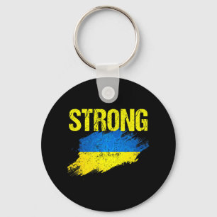 Vintage Retro Strong Ukraina Ukrainas Flagga Wo Nyckelring