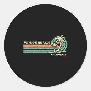 Vintage Retro Summer Vacation California Venice BE Runt Klistermärke