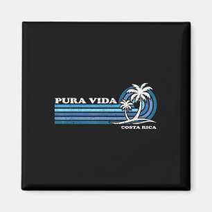 Vintage Retro Summer Vacation Costa Rica Pura Vida Magnet