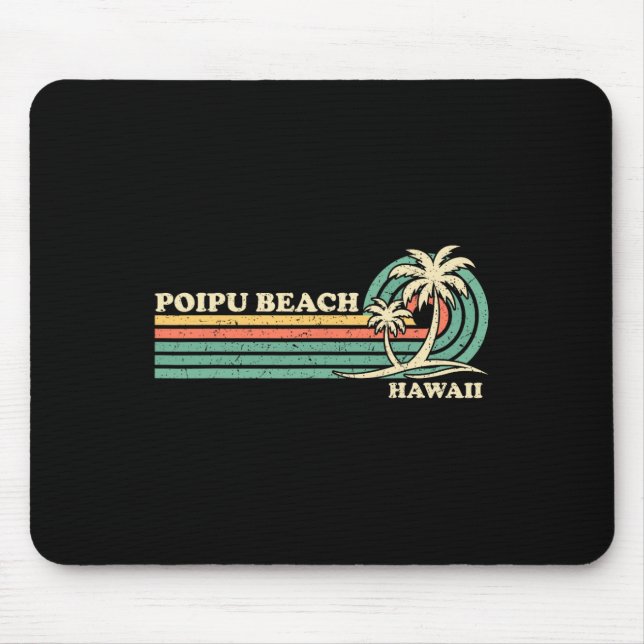 Vintage Retro Summer Vacation Hawaii Poipu Beach Musmatta (Framsidan)