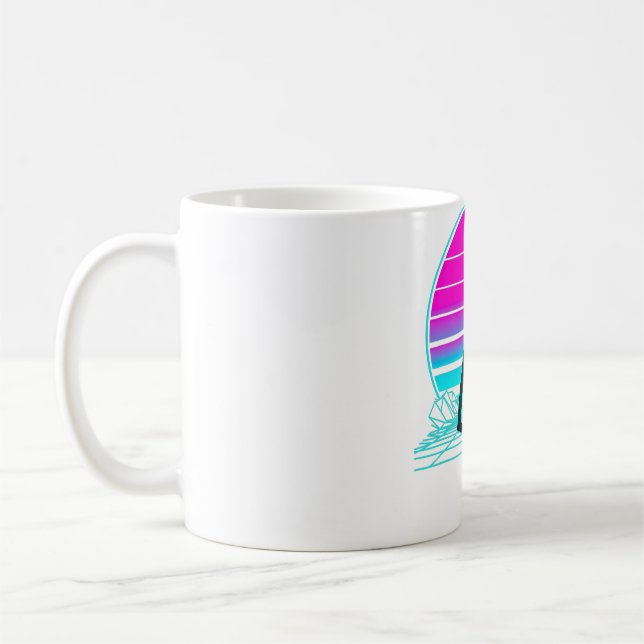 Vintage Retro Sunset Darts Kaffemugg (Vänster)