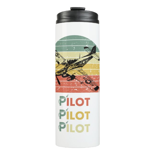 Vintage Retro Sunset, flygplanspilot, Coola Aviati (Framsida)