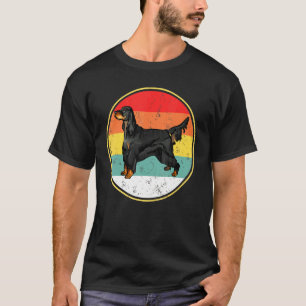 Vintage Retro Sunset Gordon Setter Hund T Shirt
