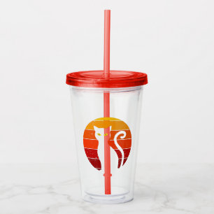 Vintage Retro Sunset Halloween Black Cat I Take Away Mugg