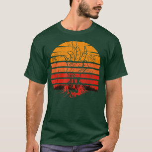 Vintage Retro Sunset Halloween Zombie Hand Scary C T Shirt