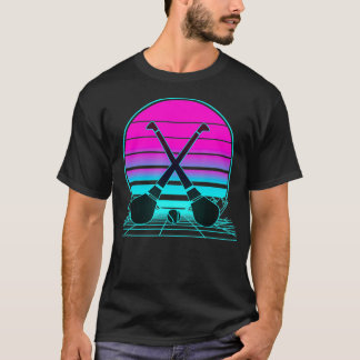 Vintage Retro Sunset Hurling T Shirt