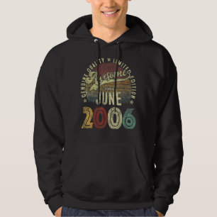 Vintage Retro Sunset June 2006 16 Birthday 16 Ye Hoodie