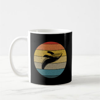 Vintage Retro Sunset Ocean Breaching Humpback Whal Kaffemugg