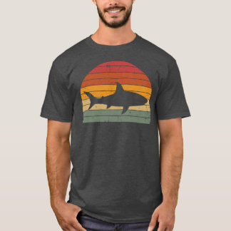 Vintage Retro Sunset Shark Silhouette Sweatshirt T Shirt