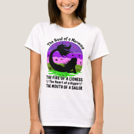 Vintage Retro Sunset Soul av en Sjöjungfru T Shirt