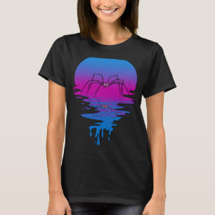 Vintage Retro Sunset Spider T Shirt