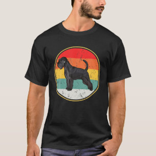 Vintage Retro Sunset Standard Schnauzer Hund T Shirt