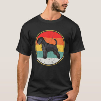 Vintage Retro Sunset Standard Schnauzer Hund T Shirt
