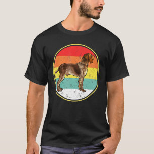 Vintage Retro Sunset Wirehded Pointing Griffon D T Shirt