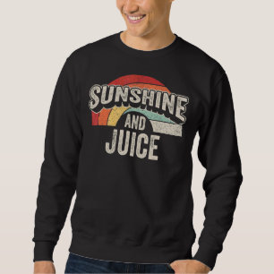 Vintage Retro Sunshine and Juice Summer 3 Lång Ärmad Tröja